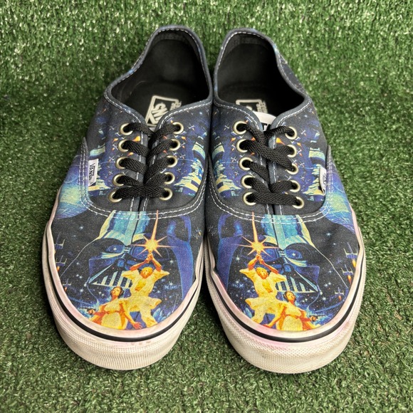 Vans Other - Vans Authentic Star Wars A New Hope Poster Print Canvas Sneakers Blue Mens 10.5